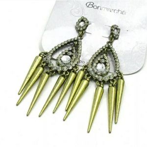 New Bonmarche Crystal Spiked Dangle Earrings.